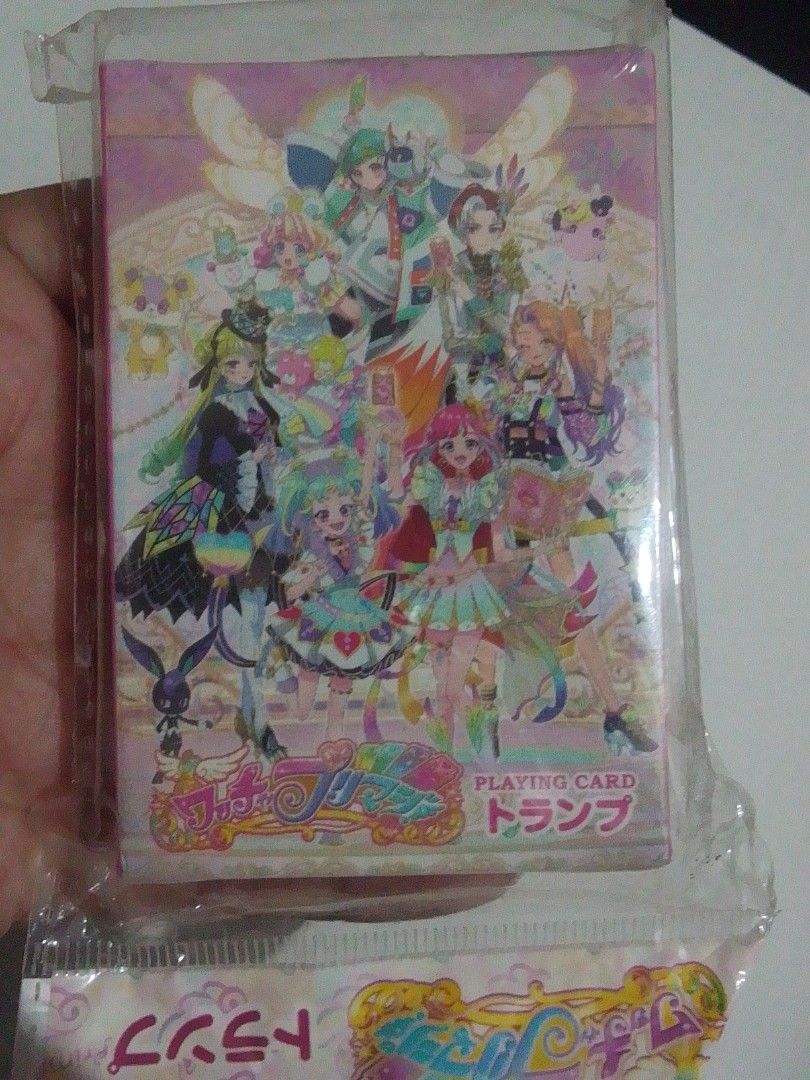 Aikatsu! Playing Card Deck (Category: Raw Singles) located in Santa Rosa. Submitted by animemerchcollection (Listing ID 1434758857, Image 1). Description: - Sealed Aikatsu! playing card deck - Features colorful anime characters - Includes original Japanese packaging - Text on packaging: "Playing Card" - Ideal for collectors and Aikatsu! fans - Cards are brand new and unopened.