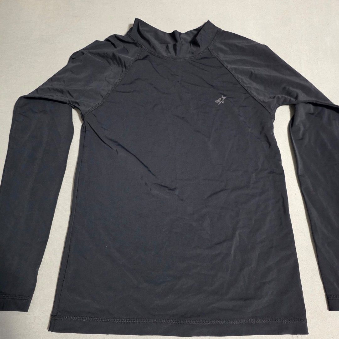 Allstar Black Rashguard - Size L (Category: Rash guard) located in Manila. Submitted by plussizedpixie (Listing ID 1434746871, Image 1). Description: - Color: Black - Size: L - Small logo on chest - Crew neck - Long sleeves - Lightweight material.