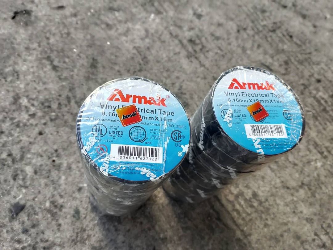 Armak Electrical Tape (Category: Construction & Building Materials) located in Manila. Submitted by joeyroque09 (Listing ID 1434656613, Image 3). Description: Armak Electrical Tape Specs: Black Price: 65.