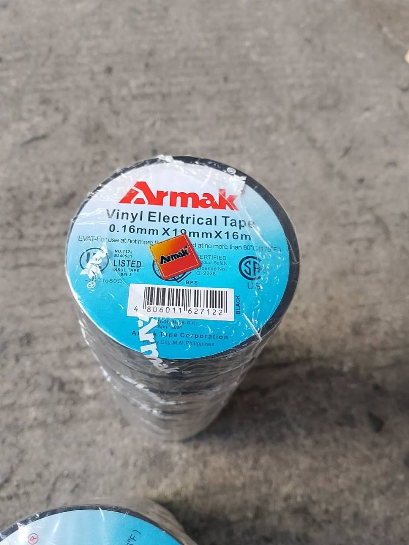 Armak Electrical Tape (Category: Construction & Building Materials) located in Manila. Submitted by joeyroque09 (Listing ID 1434656613, Image 2). Description: Armak Electrical Tape Specs: Black Price: 65.
