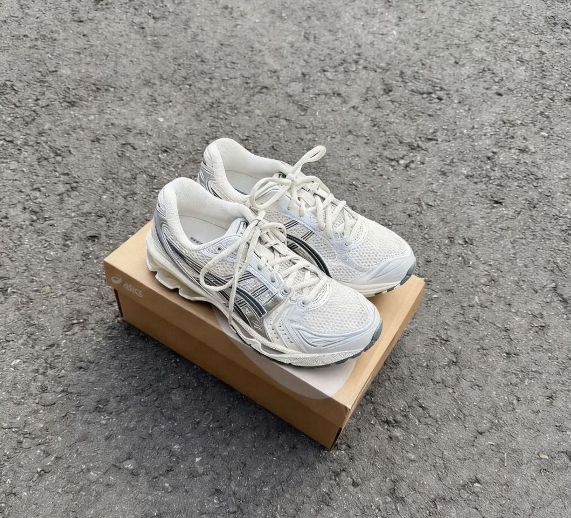 ASICS Gel-Kayano 14 Lifestyle Shoes Silver White (Category: Sneakers) located in Singapore. Submitted by kuckily212 (Listing ID 1434801986, Image 1). Description: 🌈 Asics New Color! ASICS Gel-Kayano 14 Lifestyle Shoes Silver White ✨ Brand New | Premium quality 🚚 Free shipping | J&T/Ninja Van 💰 COD | Pay on arrival 📸 3-day confirm Limited stock!.