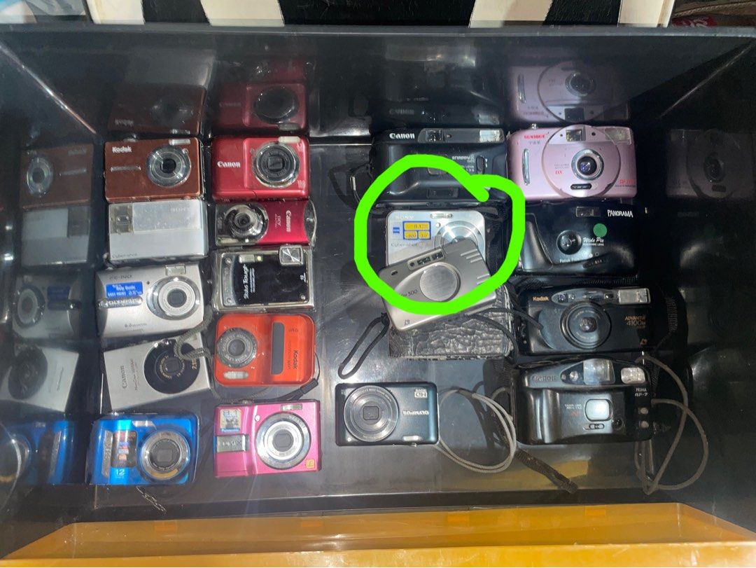 Assorted Digital Cameras - Various Brands (Category: Cameras) located in Manila. Submitted by jettadrian27615 (Listing ID 1434709083, Image 1). Description: Untested Camera Bundle for sale UNTESTED MEANING AS IS Reason for selling: Decluttering camera highlighted in green was tested with my friend’s battery and it works. Only issue is screen is broken but the camera still Takes photos and screen is 100% replaceable. Various Film cameras Untested 