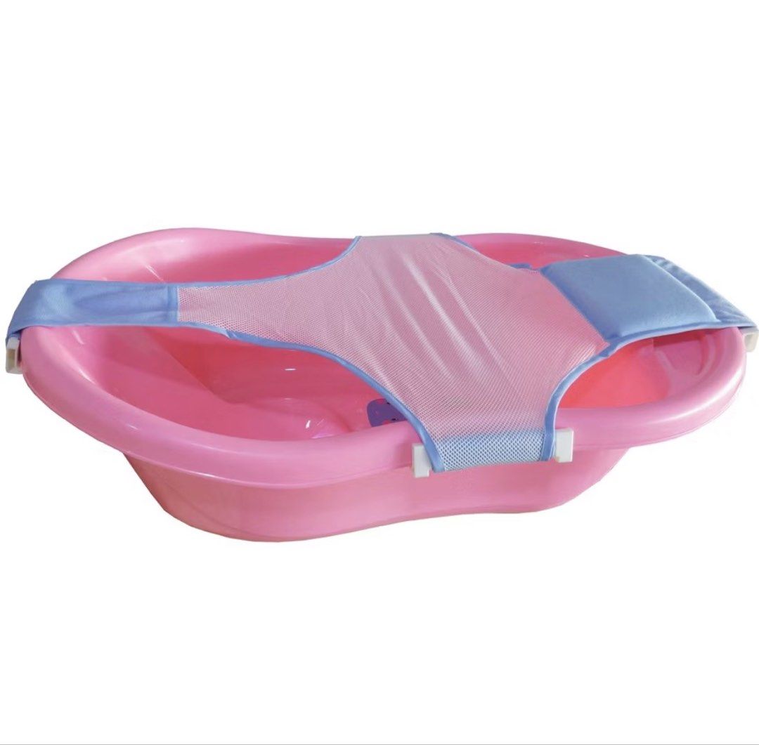Bebeta Bath Tub Sling Net Support - blue (Category: Bathtub & Bath Accessories) located in Paranaque City. Submitted by eileenfinds (Listing ID 1434621344, Image 1). Description: - Provides optimal support and safety for your baby during bath time. - Designed for easy and comfortable bathing. - Made of soft, hygienic, and mold-resistant mesh. - Features a four-point attachment for back and neck support. - Available in pink and blue colors. - Spec