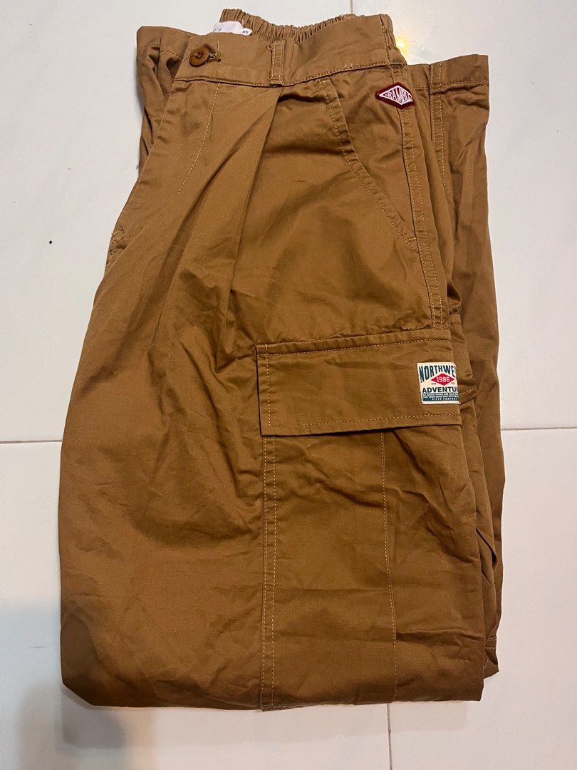 Brown cargo pants (Category: Other Bottoms) located in Singapore. Submitted by yriell (Listing ID 1434630968, Image 1). Description: New. Selling as not suitable. Elastic back waist band .