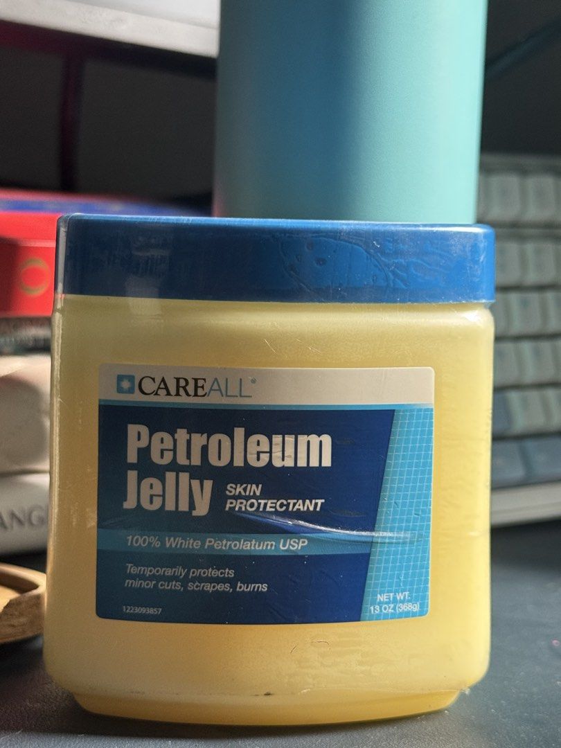 CareAll Petroleum Jelly 13 oz (Category: Sanitary Hygiene) located in Manila. Submitted by rubenes21 (Listing ID 1434650956, Image 1). Description: - CareAll Petroleum Jelly - 100% White Petrolatum USP - Protects minor cuts, scrapes, and burns - Relieves chapped/cracked skin and lips - Protects from wind and cold - Net weight: 13 oz (368g) EXPIRY DATE - MAY 2026 CAREALL is a US brand. Estimate price upon Google search ₱1,200 - ₱1,500 + other fees