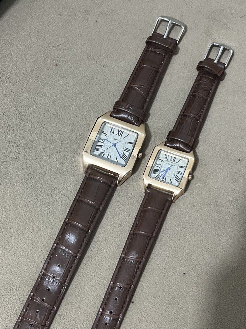 Cartier Tank Watch Couple (Category: Women's Watches) located in Manila. Submitted by thrifty_yk (Listing ID 1434776286, Image 1). Description: ‼️‼️‼️ • Cartier Tank Watch •STILL NEGOTIABLE •Pure leather •good condition •color rate 9.9/10 •No issue/No leather Crack •pm for more details •imus cavite location •JNT •gcash payment •price + sf .