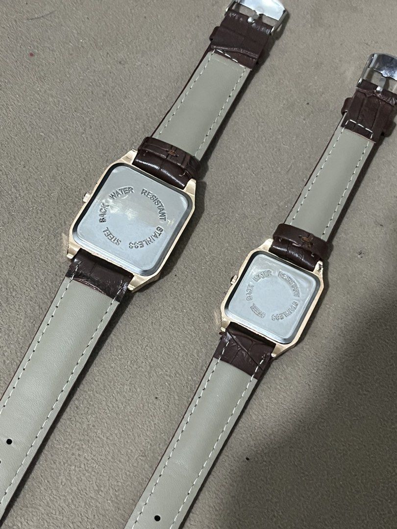 Cartier Tank Watch Couple (Category: Women's Watches) located in Manila. Submitted by thrifty_yk (Listing ID 1434776286, Image 2). Description: ‼️‼️‼️ • Cartier Tank Watch •STILL NEGOTIABLE •Pure leather •good condition •color rate 9.9/10 •No issue/No leather Crack •pm for more details •imus cavite location •JNT •gcash payment •price + sf .