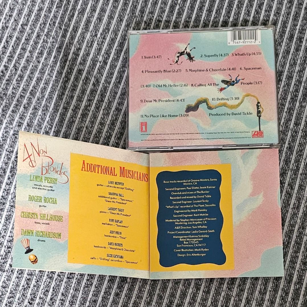 🌟🇺🇸[CD Album] 4 Non Blondes – Bigger, Better, Faster, More! (1992) (Category: CDs & DVDs) located in Singapore. Submitted by strangecell (Listing ID 1434749945, Image 3). Description: Many more Various Genres: https://www.carousell.sg/p/1253907759 Disco/Funk/Soul/Easy Listening/ Lounge/Jazz/Chill-out: https://carousell.com/p/1028943398 Electronic Dance, EDM, DJ Mix: https://carousell.com/p/1035784902 *************************************** Sel