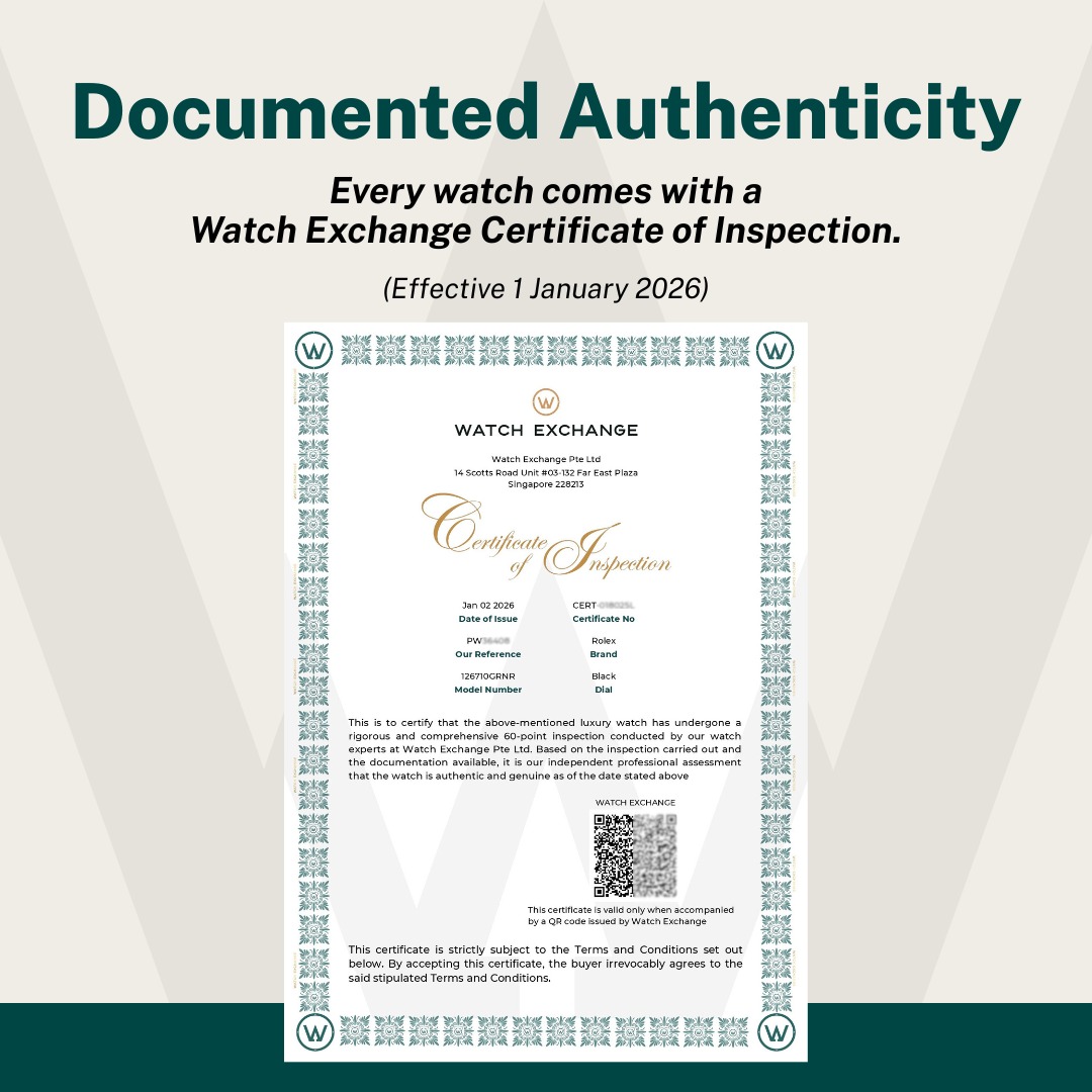 Certificate of Inspection | 100% Authenticity Guaranteed | Watch ...