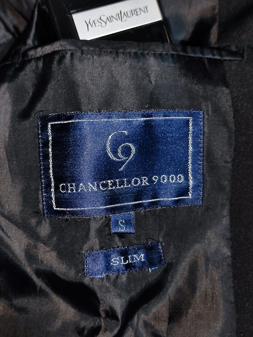 Chancellor Black Tuxedo Blazer Jacket (Category: Coats, Jackets and Outerwear) located in Quezon City. Submitted by autodrop_ph (Listing ID 1434717905, Image 3). Description: Size: Small Dimes: Width: 19 inches Length: 28 inches Sleeves: 23.5 inches Excellent Condition..