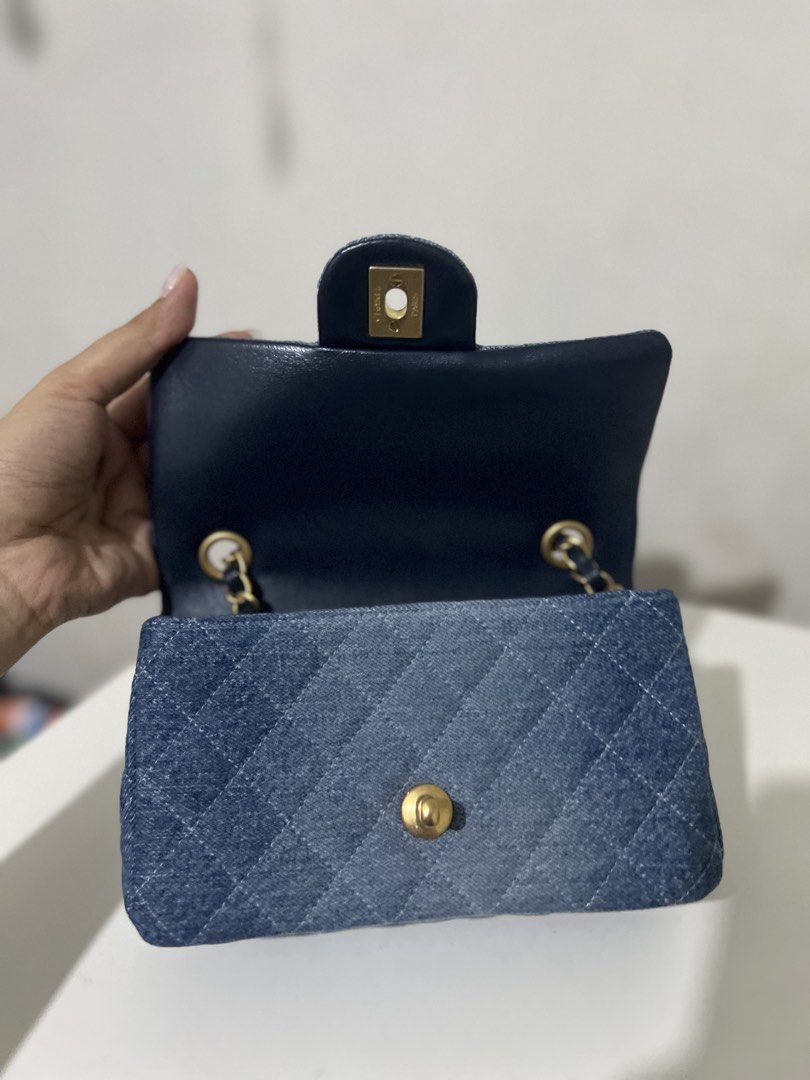 Chanel Denim Flap Bag (Category: Luxury Bags & Wallets) located in Quezon City. Submitted by _cherryontop_ (Listing ID 1434605853, Image 3). Description: Like new condition microchip embed box,dust bag and authentication.