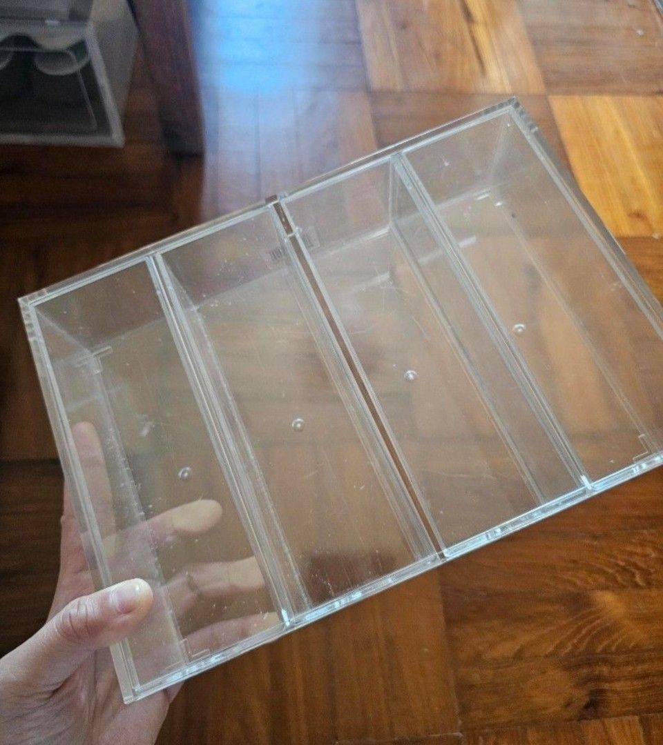 Clear Acrylic Organizer with 4 Compartments