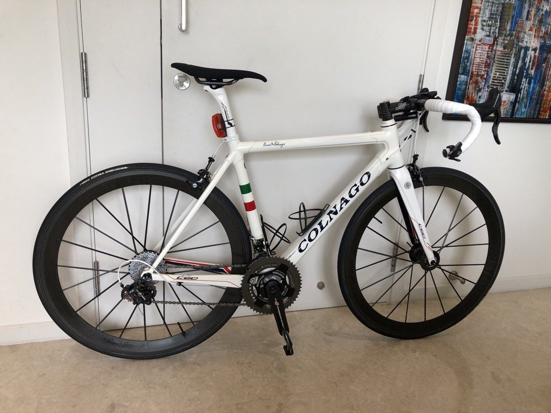Colnago C60 Road Bike (Frame Only) (Category: Bicycles) located in Singapore. Submitted by twei888 (Listing ID 1434643010, Image 1). Description: Genuine Colnago C60 frame set in mint condition, hardly used. Handmade in Italy. Size 50S, I am 1.76m and fits me perfectly. No crashes or scratches (except under chain stay due to chain suck). Selling frameset only. .