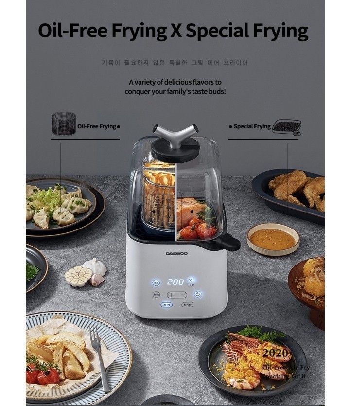 Daewoo K3-PRO Air Fryer (Category: Fryers) located in Caloocan City. Submitted by mluck (Listing ID 1434691672, Image 2). Description: used less than 5x.