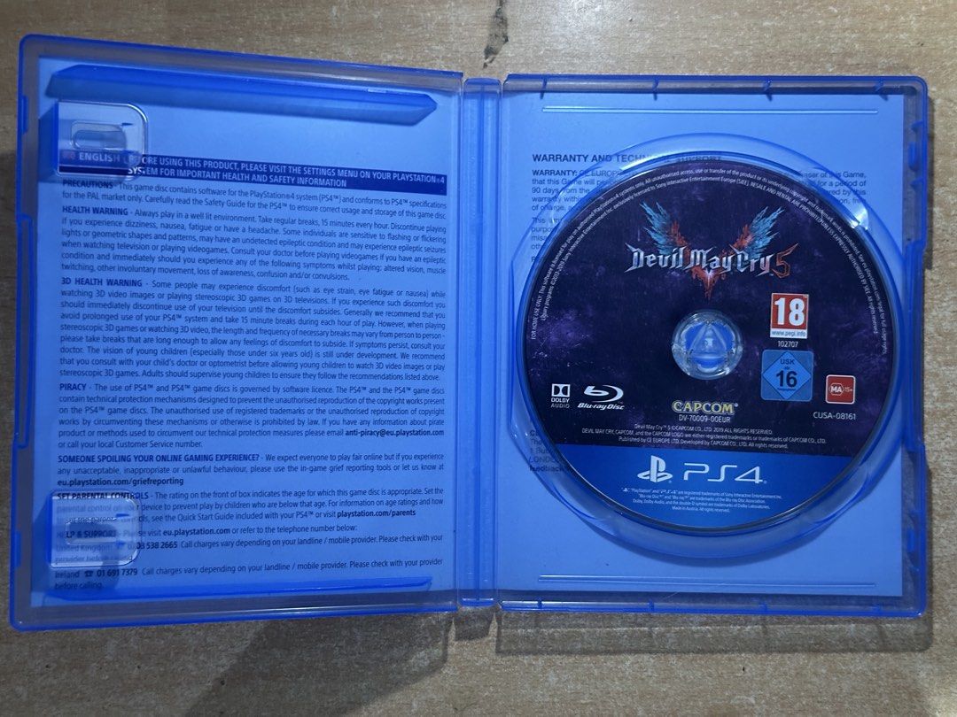 Devil May Cry 5 - PS4 (FOR SALE) (Category: PlayStation) located in Manila. Submitted by tomaschn1218286 (Listing ID 1434757122, Image 3). Description: - Devil May Cry 5 for PlayStation 4 - Includes game disc and original case -Lightly used no scratches works well RFS: NEED MONEY PRICE NEGOTIABLE!! .