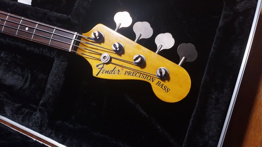 Fender Precision Bass (Category: Musical Instruments) located in Pasig City. Submitted by gunmetalgrey31 (Listing ID 1434732513, Image 3). Description: Fender 70s Re-Issue Precision Bass -Crafted in Japan -Hipshot Kickass bridge and Seymour Duncan Quarter Pound pickups installed -Includes hardcase 70K Item is in Pasig, Metro Manila .