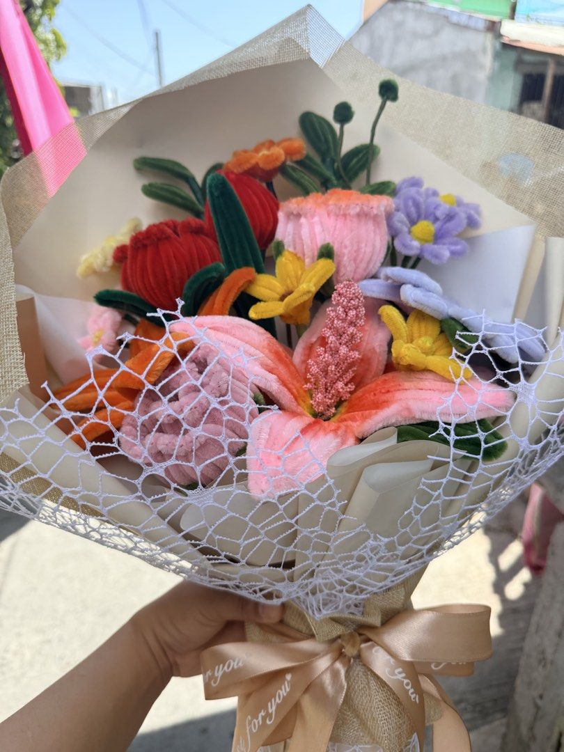 Flower Bouquet Fuzzy Wire (longlasting) (Category: Flowers & Bouquets) located in Makati City. Submitted by ckelvigneclothingco (Listing ID 1434613723, Image 2). Description: Onhand Unique Fuzzy Wire Bouquet Make love & surprises memorable & long lasting Iwas lanta, may forever na 💐 📍Binan City, Laguna 🛵 Lalamove or Grab only (c/o buyer) Below mall prices, direct crafter 👌.