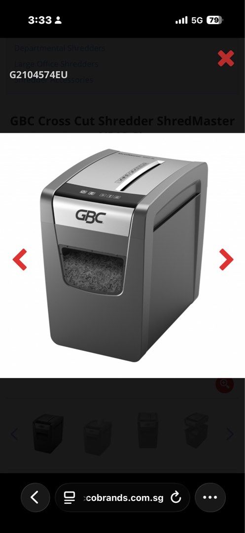 GBC Paper Shredder451912912382218241