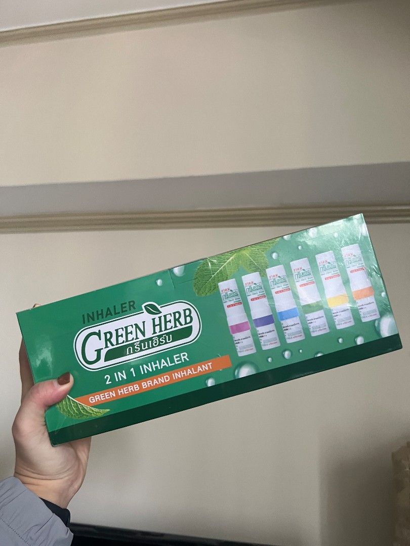 Green Herb 2 in 1 Inhaler TH BK (Category: Home Fragrance) located in Manila. Submitted by lolaessentials.ph (Listing ID 1434615168, Image 2). Description: - .