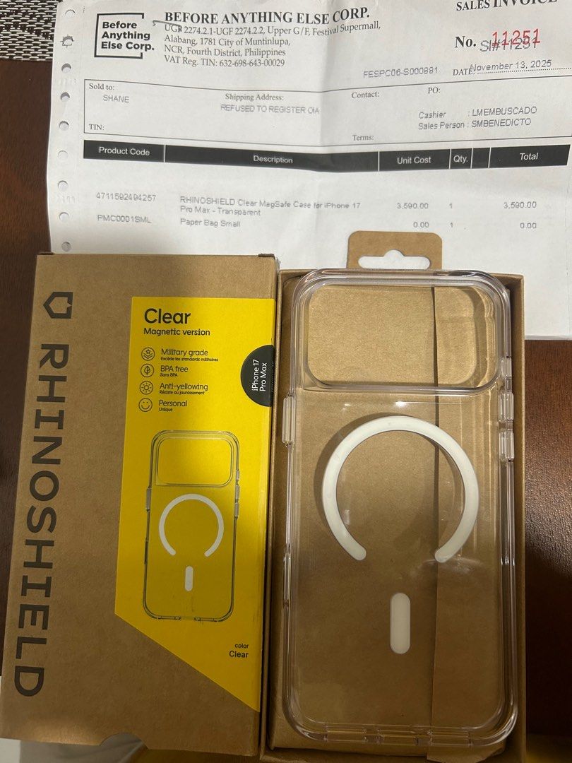 Iphone 17 promax & iphone air CASE ONLY (Category: iPhone 17 Series) located in Santa Rita. Submitted by zjiao (Listing ID 1434742902, Image 2). Description: Selling my preloved iphone 17 promax cases, please expect some hairlines and scratches po Please see prices below: Casetify Ripple (oat) w/receipt -2,300 SOLD❌ Rhinoshield clear w/receipt-2,000 Apple TechWoven cas-2,000 SOLD❌ Cygnett & Spigen-500 each Iphone Air belkin clear case w/receipt -