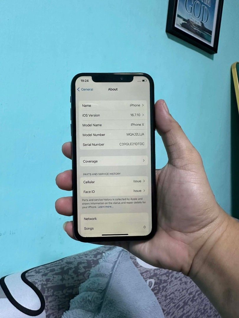 IPHONE X FOR SALE (Category: iPhone X Series) located in Guiguinto. Submitted by santhrift_260 (Listing ID 1434722730, Image 2). Description: IPHONE X 64GB Bypass Wifi used only ✅Wifi/Hotspot pwede ✅Ios16 ✅Bh100 ✅All Camera All working ✅Good for back up phone 🎁 Inclusions : Unit and 2 case only ❌ No truetone, No Face id, sound (airphone/airpod Meron) Take Note: Can’t Update/Reset Location: Guiguinto Bulacan📍.