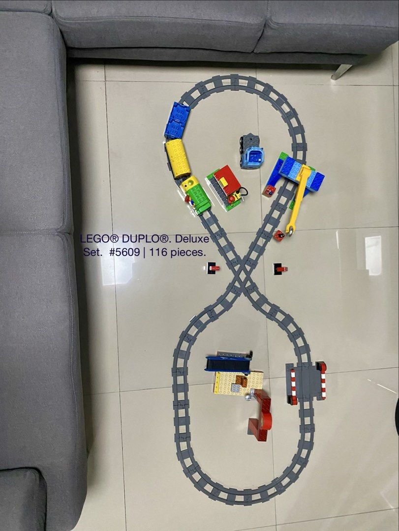 LEGO Duplo Train Set 5608, 5609 and Other sets (Category: Lego & Building Sets) located in Quezon City. Submitted by randy__c (Listing ID 1434784865, Image 2). Description: For Sale : Original Lego Duplo Deluxe Train Set (Motorized Battery Operates) 5608, 5609 & Duplo Set 2997, 10561, 10576, 10522, 10543, 5603, 5645, 4979 & extra 101 pcs broken duplo with two 8x12 base plate and building plate. One Train Working and The Other may just need WD Spr