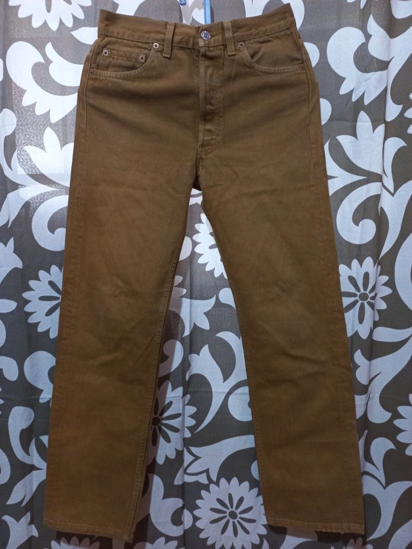 Levi's 501 W30 L30 Jeans (Category: Jeans) located in Baguio. Submitted by highticket75 (Listing ID 1434695948, Image 2). Description: - Levi's 501 jeans - Caramel color - Button code: 553 - Straight leg fit - Waist: W30, Length: L30 - Best fit S29 waist - Missing washtag - Features the iconic red Levi's tag.