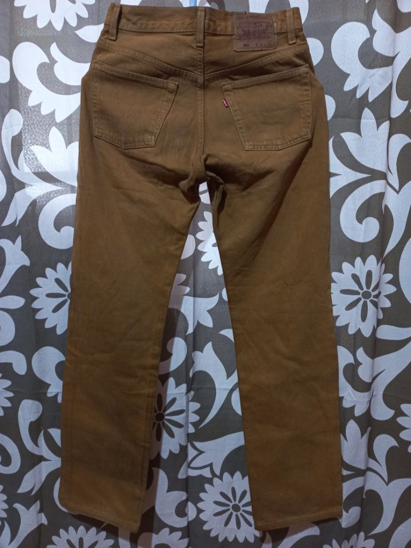 Levi's 501 W30 L30 Jeans (Category: Jeans) located in Baguio. Submitted by highticket75 (Listing ID 1434695948, Image 3). Description: - Levi's 501 jeans - Caramel color - Button code: 553 - Straight leg fit - Waist: W30, Length: L30 - Best fit S29 waist - Missing washtag - Features the iconic red Levi's tag.