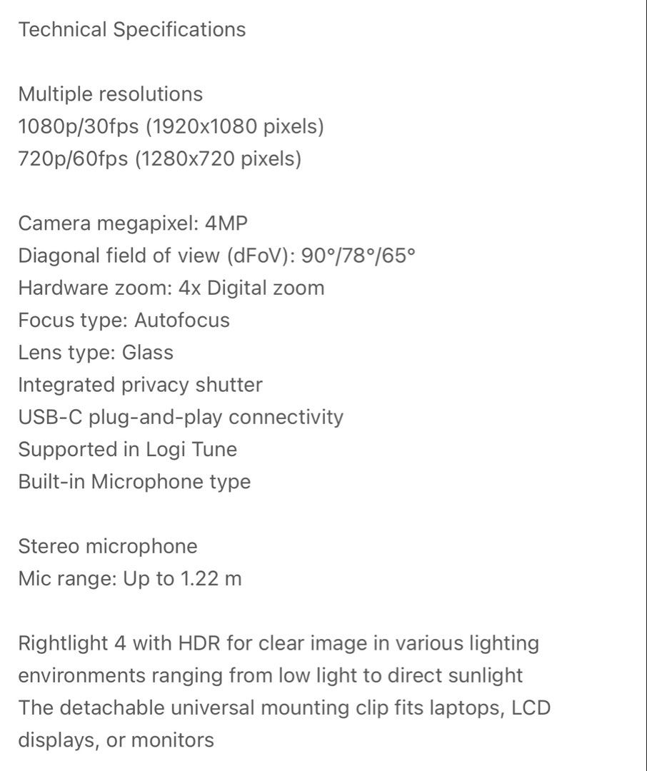 logitech brio 500 full hd webcam439443555343421442