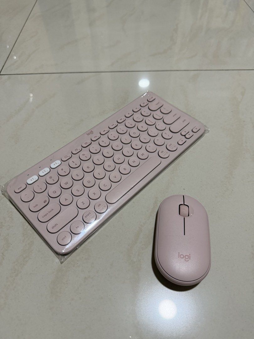 Logitech Pebble Keys 2 Wireless Keyboard & Mouse Set - Rose474180044520181760