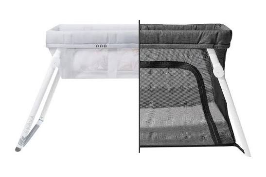 Lotus Bassinet Conversion Kit & Crib Bundle (Category: Cots & Cribs) located in Paranaque City. Submitted by beagarciachoy (Listing ID 1434714022, Image 1). Description: - Portable baby crib - Dark grey mesh design - White mattress - Foldable frame for easy storage and transport - Includes carrying bag - All necessary components included - Breathable mesh sides for ventilation and visibility - Designed for travel and everyday use.