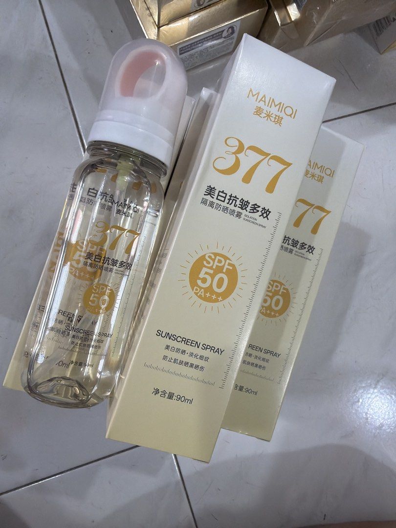 MAIMIQI 377 SPF 50 Sunscreen Spray, Beauty & Personal Care, Face, Face ...