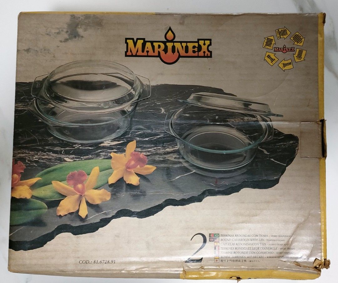 Marinex Glass Baking Dish Set with Lids