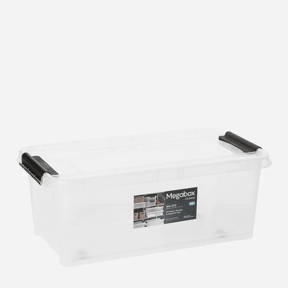 MEGABOX STORAGE BOX 55L (Category: Storage Boxes & Baskets) located in Manila. Submitted by 818depop (Listing ID 1434787308, Image 1). Description: bought for ₱649 selling it for ₱380 only !! rfs: we used this for lab storage only, we don't need it anymore !.