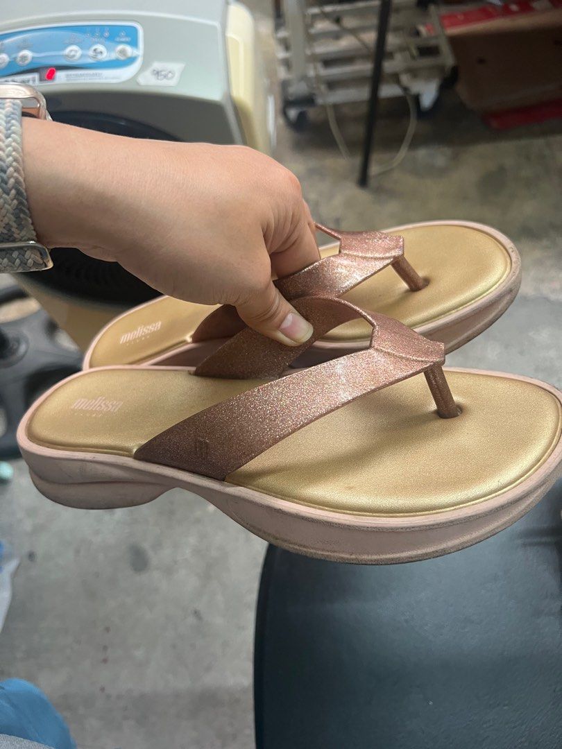 Melissa Pink Slip On Sandals (Category: Flats & Sandals) located in Quezon City. Submitted by nikkatan14 (Listing ID 1434746300, Image 3). Description: Original Melissa Slip On Sandals. Size 9 (US) or 40 (EUR) or 38 (BRA). Used few times only. It’s just a bit heavy so not used often… but otherwise looks good and no issues at all. Medyo madumi lang sole. But still looks very good. Pickup in New Intramuros Vill., Matandang Balara, Quezon City. .