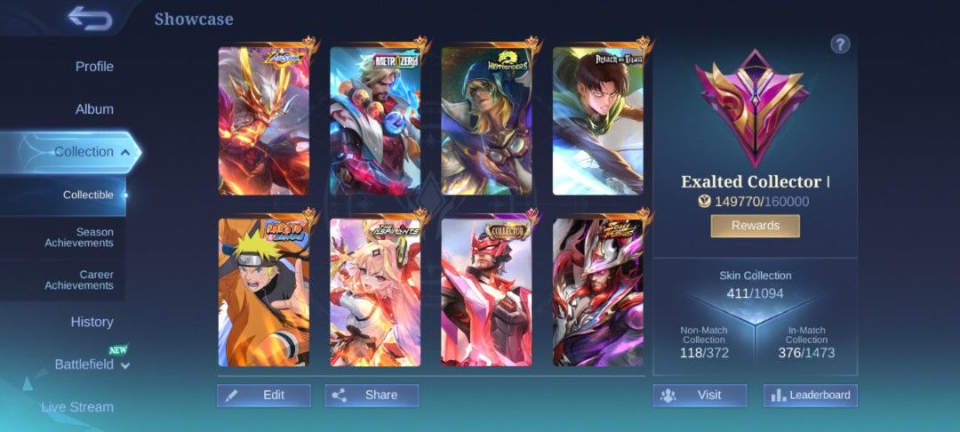 Mobile Legends Account - Exalted Collector I (Category: Others) located in Manila. Submitted by mysticstone-f786 (Listing ID 1434646736, Image 1). Description: fs 8k no to lowballers pls 1k crest / 16 days weekly dias(mamimili nalang) clean/rebindable.