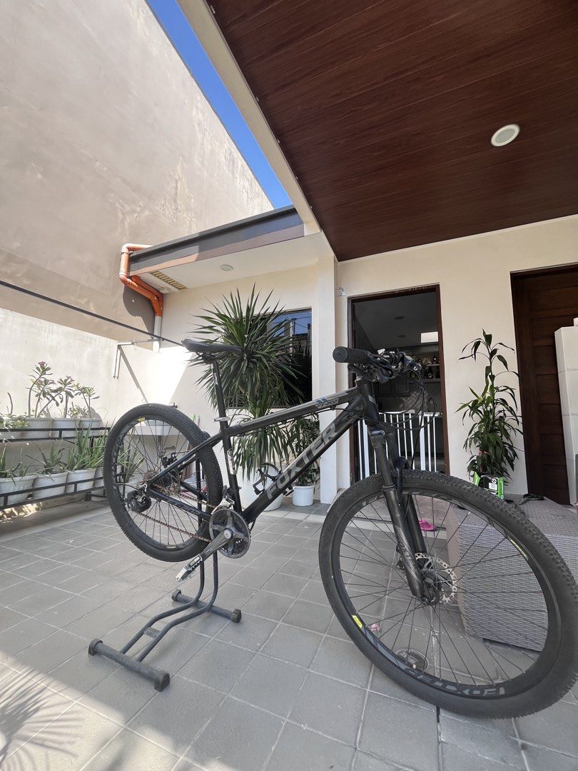 Mountain bike/MTB - Foxter Ft202 (Category: Bicycles) located in Calamba. Submitted by declutterrrrph (Listing ID 1434797408, Image 3). Description: NEGOTIABLE PM!! RFS: Quit cycling Size Medium 27.5 3x8 Setup Combo shifter Shimano Tourney FD, RD Qr Frame Aluminum alloy (Frame, Seatpost, Handlebar, 36H Double wall Rims) Issues: Needs Tune up/ Rust Freebies: 2 Large helmet - Generic 2 extra inner tubes Chain lube Multi-tool Extra aluminum bike scr