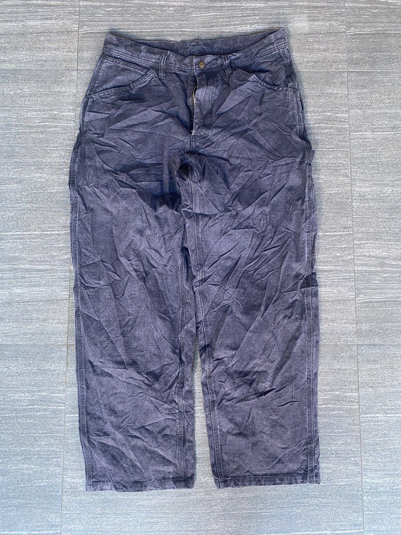 Neighborhood Duck Painter Pants (Category: Jeans) located in Ilog. Submitted by mikesthrift_ (Listing ID 1434766822, Image 2). Description: - Authentic Neighborhood Duck Painter Pants - Dark grey color - Relaxed fit - Multiple pockets, including a carpenter pocket - Button closure with brand logo - Brand tag visible Waistline : 30 / Length : 37 / Leg opening : 8 Price : 1,500+SF dm if interested ☺️.
