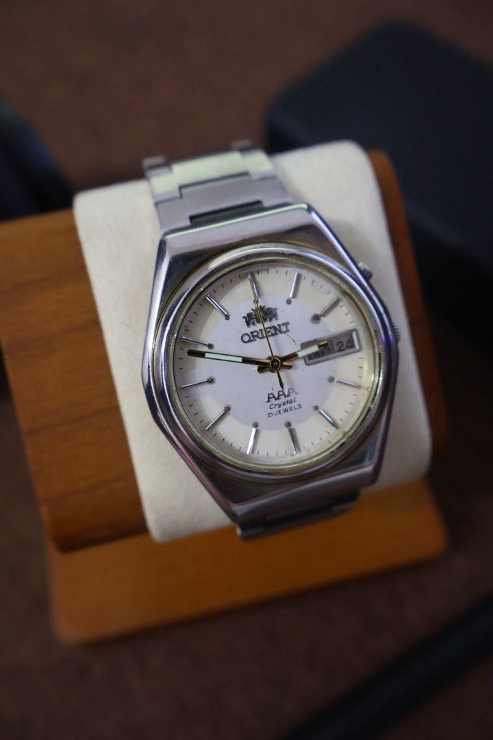 Orient AAA Crystal Automatic Watch (Category: Men's Watches) located in Manila. Submitted by arriam06 (Listing ID 1434761794, Image 3). Description: Orient AAA Crystal automatic watch, a classic entry-level timepiece often referred to as the “Three Star”. These watches were primarily manufactured in Japan during the 1970s and 1980s. Php 3,800 negotiable 📩DM for inquiry #orient #orientwatch #orient3star #orientph #menswatch .