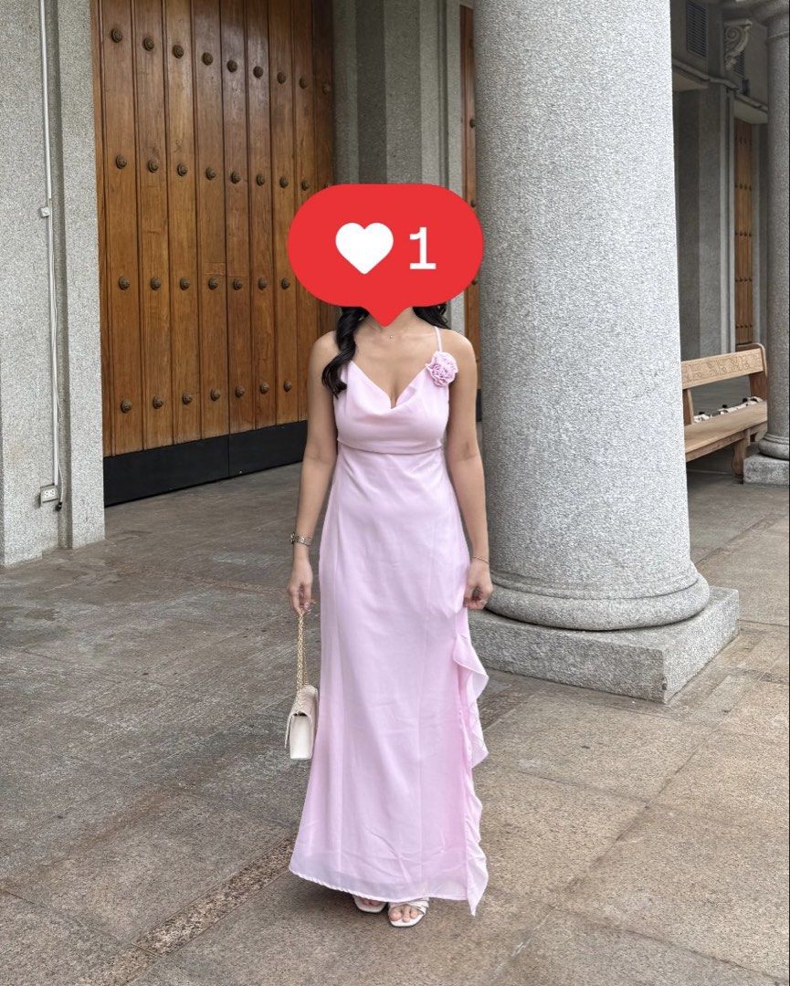 Peppermayo Exclusive First Class Maxi Dress - Pink (Category: Dresses) located in Angeles City. Submitted by shopjules (Listing ID 1434637283, Image 3). Description: First Class Maxi Dress – Step into luxury with this effortlessly chic design. The low front cowl and thin straps offer a delicate, sultry vibe, while the open back creates a show-stopping silhouette. Perfect for making an entrance wherever the night takes you. - Low front cowl - Maxi