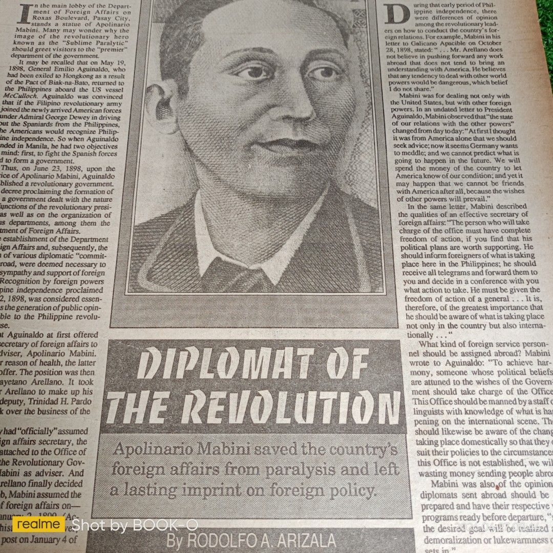 Philippine Graphic Newspaper - August 5, 1994 (Category: Magazines) located in Polangui. Submitted by jumyrace2 (Listing ID 1434607859, Image 3). Description: - Vintage Philippine Graphic newspaper - Dated August 5, 1994 - Features article: "Diplomat of the Revolution" about Apolinario Mabini - Includes subscription offer for Metro Manila.