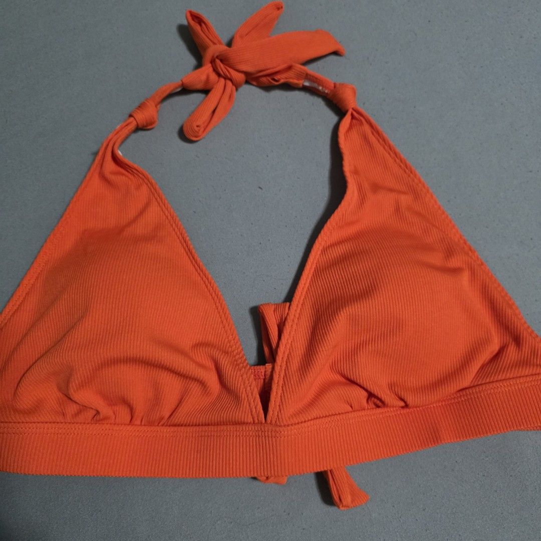 Plus Size Orange Bikini Top (Category: Bikinis & Swimsuits) located in Manila. Submitted by plussizedpixie (Listing ID 1434747925, Image 1). Description: - Bright orange bikini halter top.