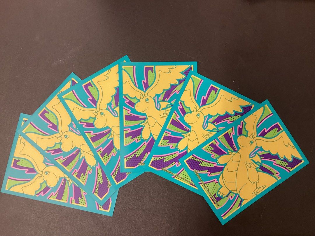 dragonite card sleeves Pokemon Center 2025 Mega Dragonite Set Of 64 Deck Sleeves