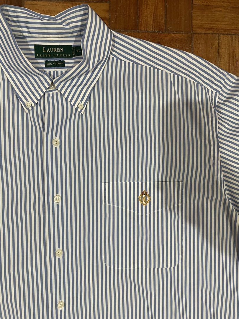 Ralph Lauren Striped Polo (Category: Tshirts & Polo Shirts ) located in Quezon City. Submitted by declutter.studios (Listing ID 1434656738, Image 3). Description: WIDTH (PIT TO PIT): 24.5 LENGTH: 32 back: 33 MINE - ₱1000 ✨ NOTES: PRISTINE CONDITION ⚠️ FLAWS: NONE 🚛 ADDITIONAL SHIPPING FEE 📩 MESSAGE ME FOR MORE DETAILS OR INQUIRIES!.