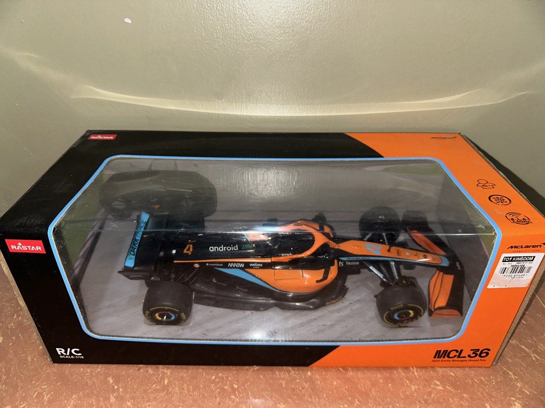 Rastar F1 RC Cars (Category: Vehicle & Diecast Models) located in Iloilo. Submitted by denielle.anne_67 (Listing ID 1434619951, Image 3). Description: ‼️For sale ‼️ Rastar RC Formula 1 cars 🧡MCL 36 McLaren 2022 Emilia Romagnia Grand Prix Lando Norris F1 Car Scale: 1/18 ₱1,300 ❤️F1 75 Ferrari Charles Leclerc F1 Car Scale: 1/18 ₱1,300 Loc: Iloilo City .