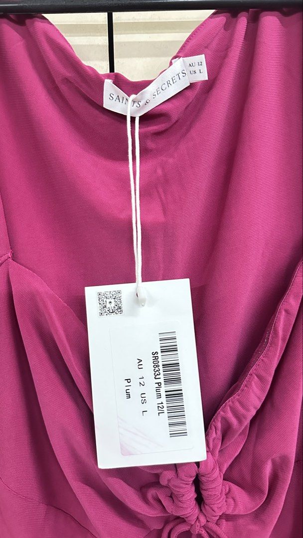 Saints & Secrets Plum Dress AU 12 (Category: Dresses) located in Malabon City. Submitted by xeniag (Listing ID 1434782365, Image 3). Description: - Saints & Secrets plum dress - Size: AU 12 / US L - Long sleeves - Unique drawstring neckline - Flattering silhouette - Perfect for various occasions - New with tags.