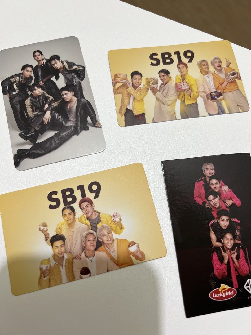 SB19 Photocards (Category: Other Merchandise) located in Pasig City. Submitted by declutter-tinted (Listing ID 1434769311, Image 1). Description: Mahalima / OT5 Pagtatag Documentary| Ayala Malls - 100 Selecta - 100 Lucky Me - 75 * Set - 350 * Can swap/ trade. Prio- Pablo or Justin No rush transaction please.