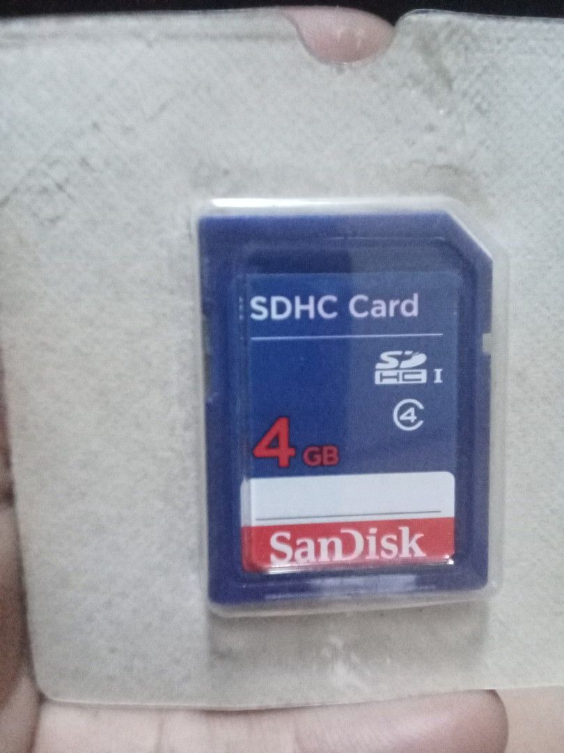 SD MEMORY CARD (Category: Other Photography Accessories) located in Manila. Submitted by newwater.702d09 (Listing ID 1434696286, Image 1). Description: Capacity: 4 GB of storage space. Speed Class: Class 4 rating, suitable for recording 720p HD video. Compatibility: Compatible with digital cameras, laptops, and other devices supporting the SDHC format. Durability: Designed to be waterproof, shockproof, and X-ray proof. .