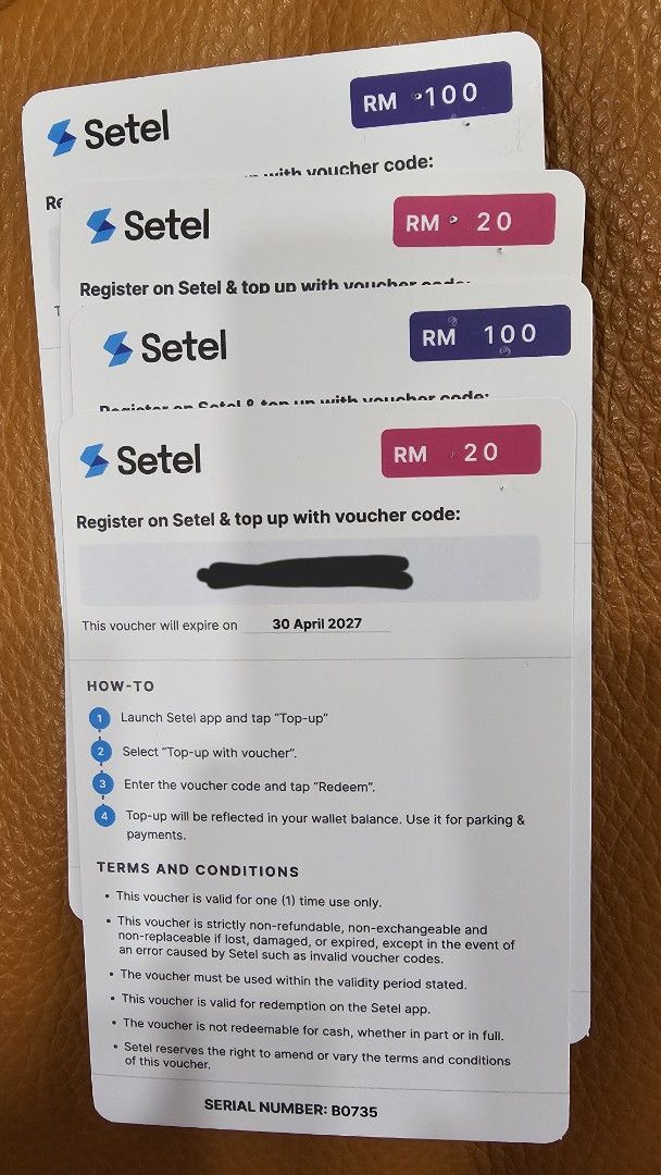 Setel Appreciation Token & Vouchers, Tickets & Vouchers, Vouchers on ...