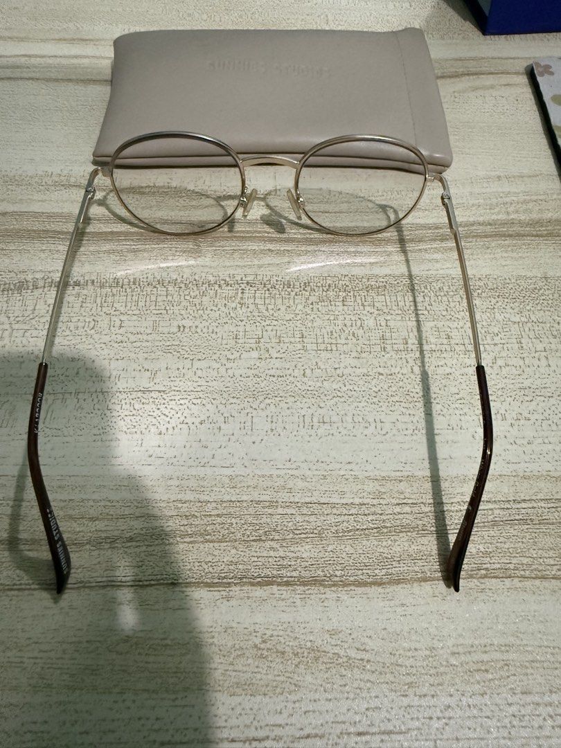 Sunnies Studios Anti Rad Jett Eyeglasses (Category: Sunglasses & Eyewear) located in Malabon City. Submitted by prelovedlalaaaaa (Listing ID 1434616574, Image 2). Description: - Sunnies Studios Jett eyeglasses - Round silver frame - Storm brown temples - Includes gray case - Size: 52/20/140.